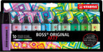 STABILO BOSS ORIGINAL markeerstift Arty, kartonnen etui van 10 stuks in geassorteerde kleuren, OfficeTown