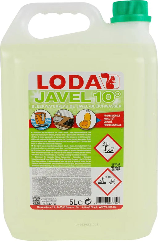 Loda Javel 10° bleekwater, groen, bidon van 5 l 3 stuks, OfficeTown