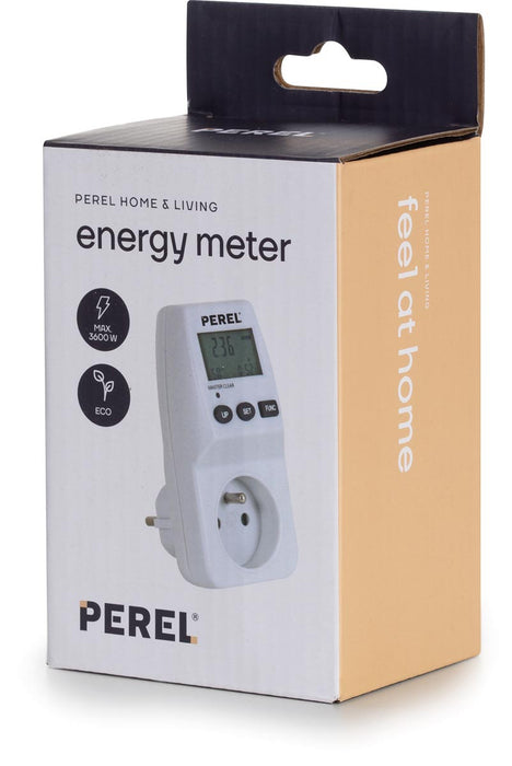 Perel energiemeter, 230 V, 16 A, wit, voor België 48 stuks, OfficeTown