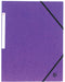 Pergamy elastomap 3 kleppen, paars, pak van 10 stuks 5 stuks, OfficeTown