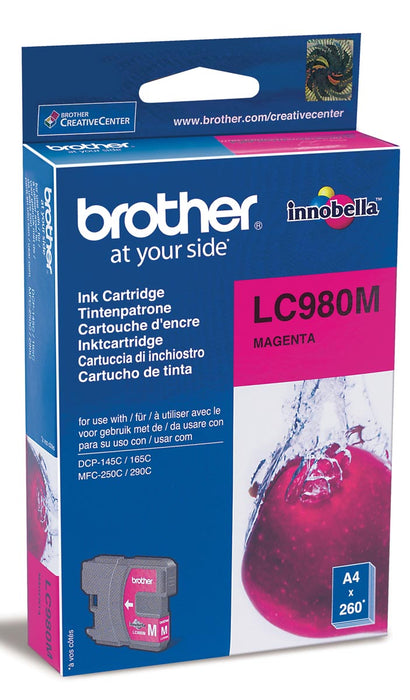 Brother inktcartridge, 260 pagina's, OEM LC-980M, magenta