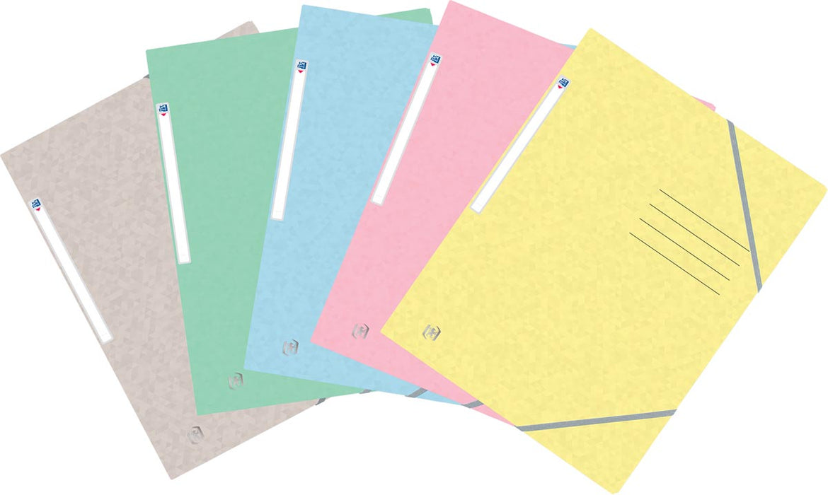 Oxford Top File+ elastomap, voor ft A4, geassorteerde pastelkleuren 10 stuks