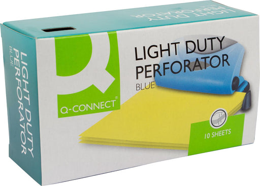 Q-CONNECT perforator Light Duty, 10 blad, blauw 24 stuks, OfficeTown