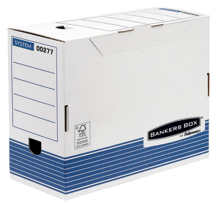 Bankers Box System overdracht archiefdoos, A4-formaat, 15 cm rug, blauw 10 stuks