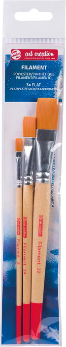 Talens Art Creation aquarelpenselen polyester plat, set van 3 penselen 5 stuks, OfficeTown