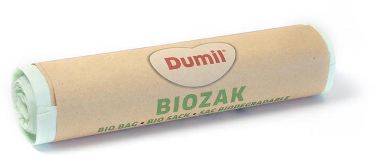 Dumil bio vuilniszak voor GFT, 16 micron, 60 l, rol van 8 stuks, groen Dumil