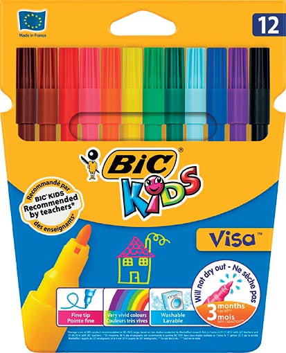 Bic Kids viltstift Visa 12 stiften 25 stuks met medium punt