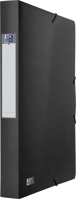 Oxford Urban elastomap van PP, formaat 24 x 32 cm, rug van 4 cm, zwart