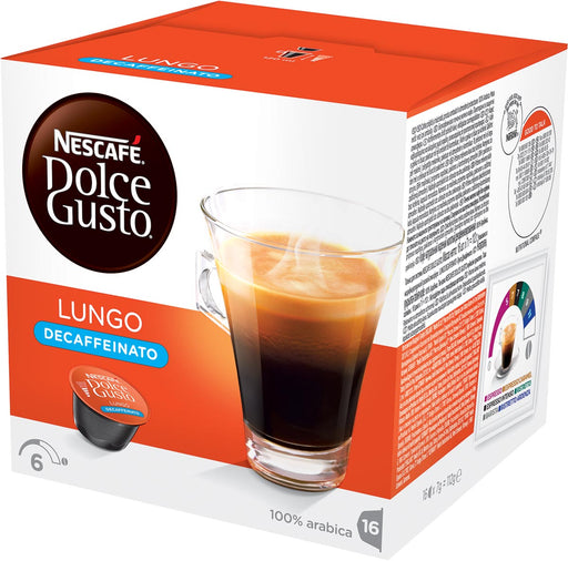Nescafé Dolce Gusto koffiecapsules, Lungo Decaffeinato, pak van 16 stuks 3 stuks, OfficeTown