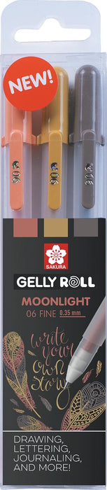 Sakura roller Gelly Roll Moonlight, etui van 3 stuks Nature 6 stuks, OfficeTown