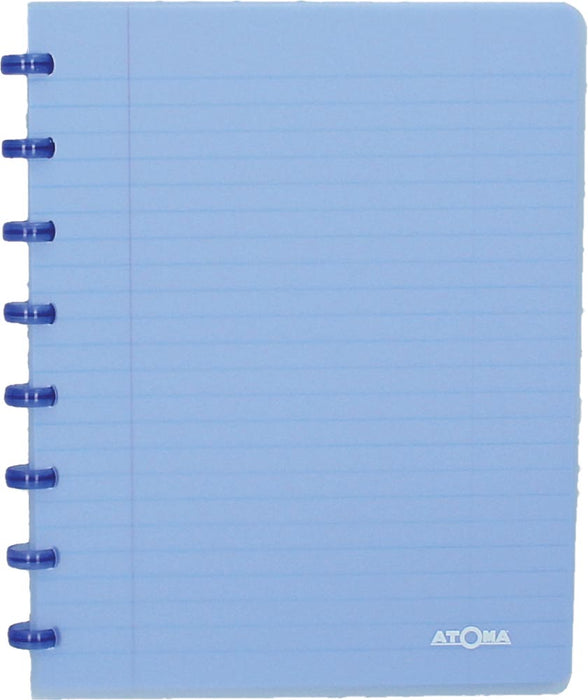 Atoma Trendy schrift, ft A5, 144 bladzijden, gelijnd, transparant blauw 10 stuks, OfficeTown