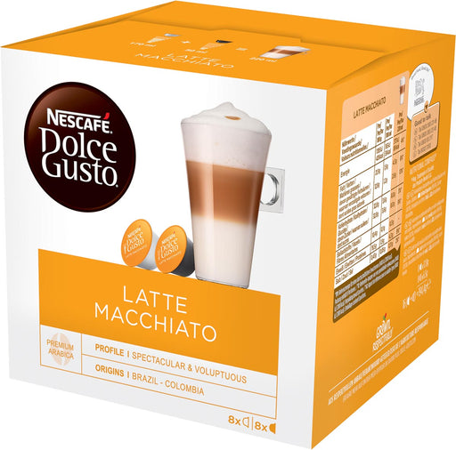 Nescafé Dolce Gusto koffiecapsules, Latte Macchiato, pak van 16 stuks 6 stuks, OfficeTown