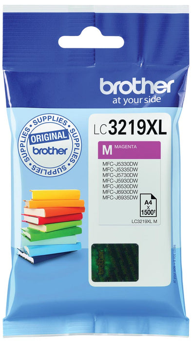 Brother inktcartridge, 1.500 pagina's, OEM LC-3219XLM, magenta