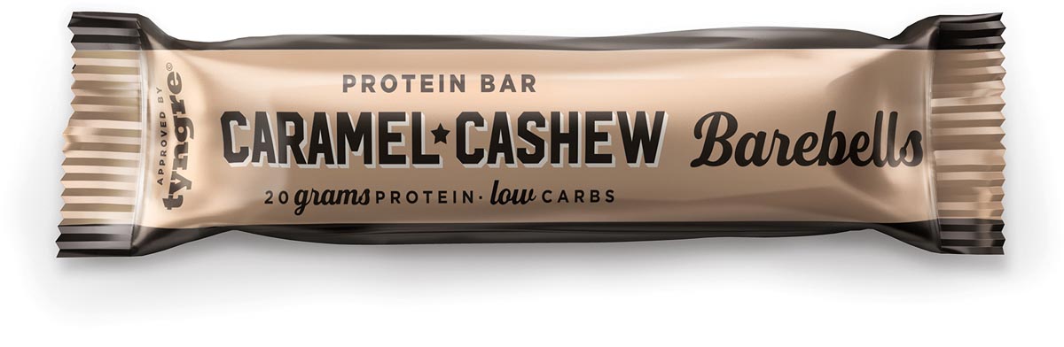 Barebells Proteinreep Caramel & Cashew, doos van 12