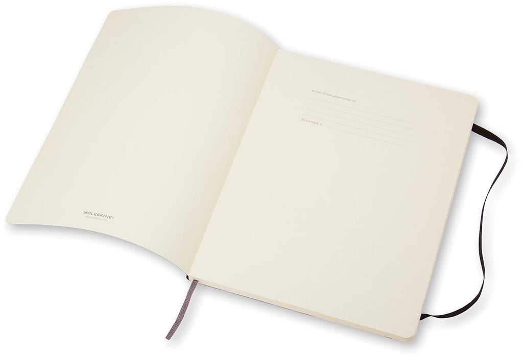 Moleskine notitieboek, ft 19 x 25 cm, gelinieerd, flexibele kaft, 192 pagina's, zwart