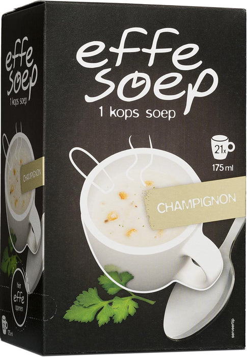 Effe Soep 1-kops, champignon, 175 ml, doos van 21 zakjes
