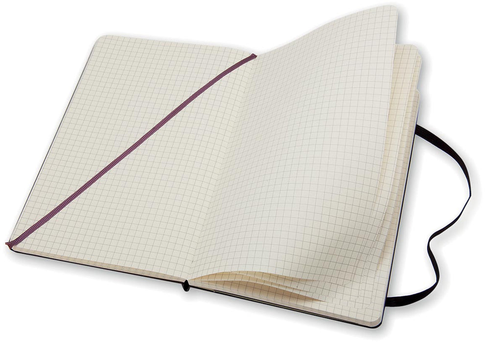 Moleskine notitieboek, ft 9 x 14 cm, geruit, harde cover, 192 bladzijden, zwart