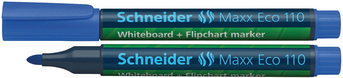 Schneider whiteboard + flip-over marker Maxx Eco110 blauw 10 stuks