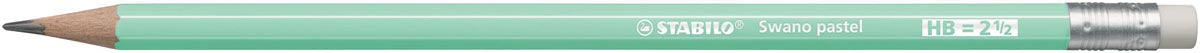 STABILO Swano pastel potlood met HB-hardheid en gum, groen
