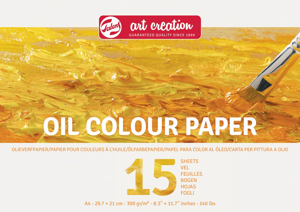 Talens Art Creation Olieverfpapier, 300 g/m², A4-formaat, blok van 15 vellen