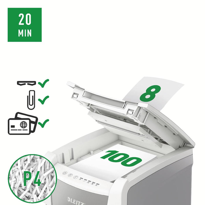 Leitz IQ Autofeed kleine kantoor papiervernietiger 100 P4