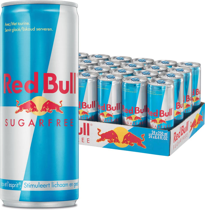 Red Bull Energie Drank, Suikervrij, Blik van 25 cl, 24 stuks