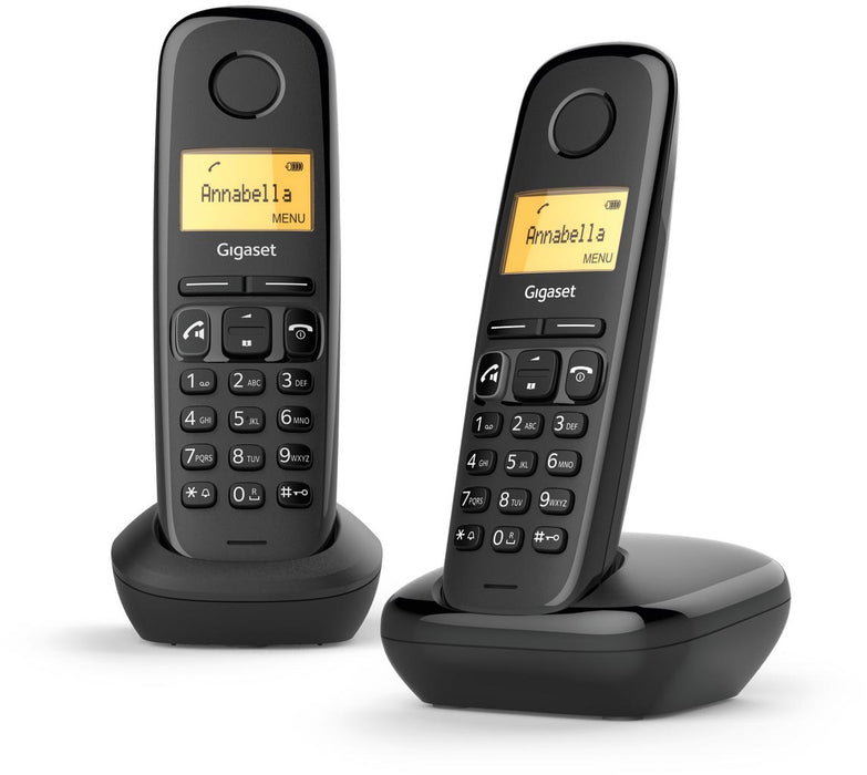 Gigaset A270 Duo DECT Draadloze Telefoon met Extra Handset - Zwart