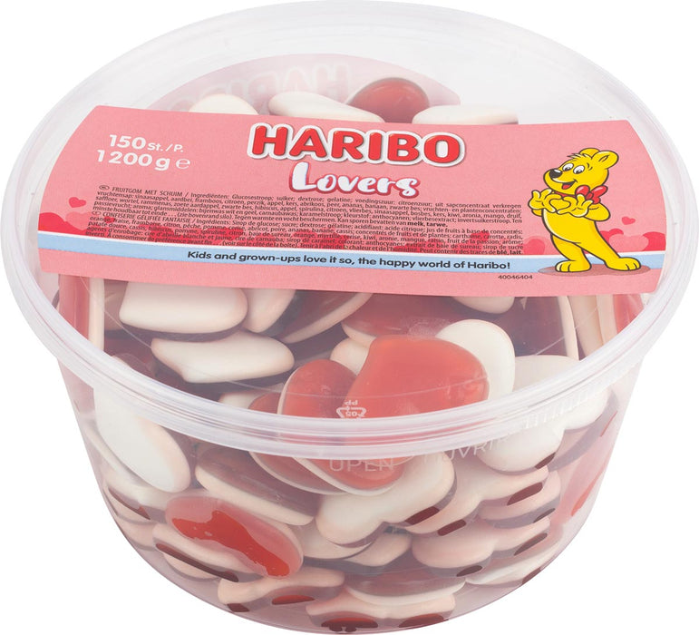 Haribo Lovers snoep, pot van 150 stuks