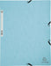 Exacompta elastomap uit karton, ft A4, 3 kleppen, set van 3 stuks in 3 tinten blauw (Oceaan) 17 stuks, OfficeTown