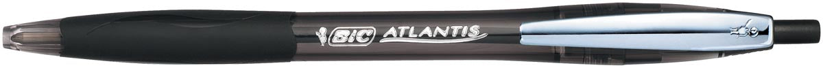 Bic Atlantis Soft balpen 1 mm, zwart 12 stuks