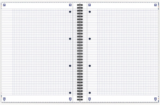 Oxford Boho Chic spiraalblok, ft A4+, 120 bladzijden, geruit 5 mm, leeuw 5 stuks, OfficeTown