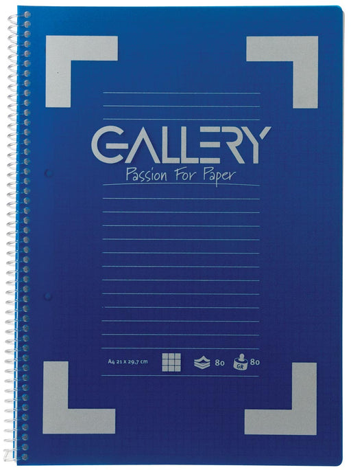 Gallery Traditional spiraalschrift ft A4, geruit 5 mm, geassorteerde kleuren, 160 bladzijden 6 stuks, OfficeTown