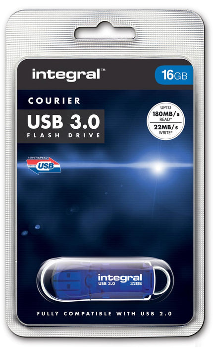Integral COURIER USB-stick 3.0, 16 GB met Hoge Snelheid