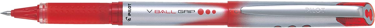 Roller V-BALL Grip, medium punt 0,7 mm, rood 12 stuks
