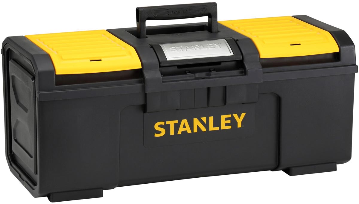 Stanley gereedschapskoffer met automatische vergrendeling, geel/zwart