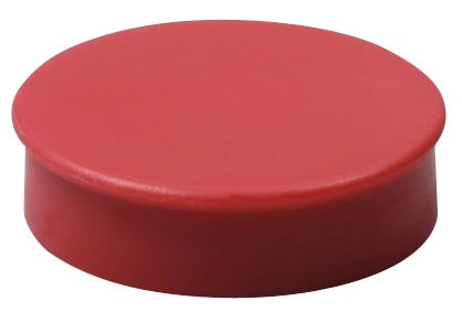 Magnetische knoppen Nobo met een diameter van 20 mm, rood, verpakking van 8 stuks