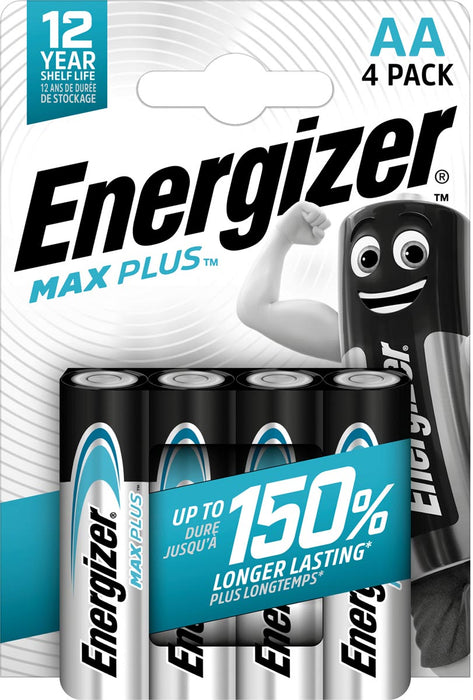 Energizer Max Plus AA/LR06/E91 Batterijen, verpakking van 4 stuks