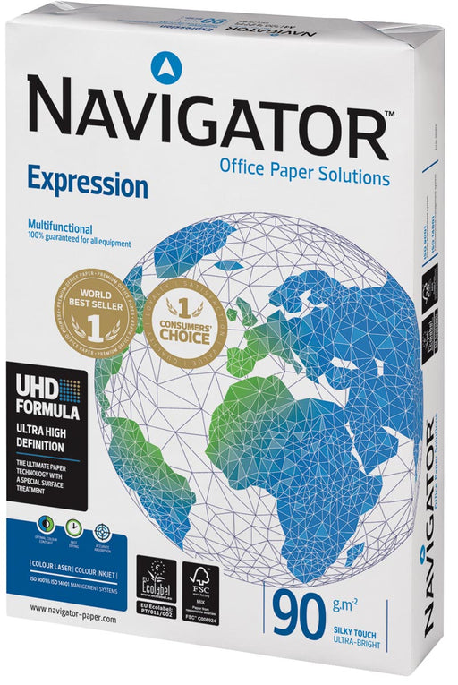 Navigator Expression presentatiepapier ft A4, 90 g, pak van 500 vel 5 stuks, OfficeTown