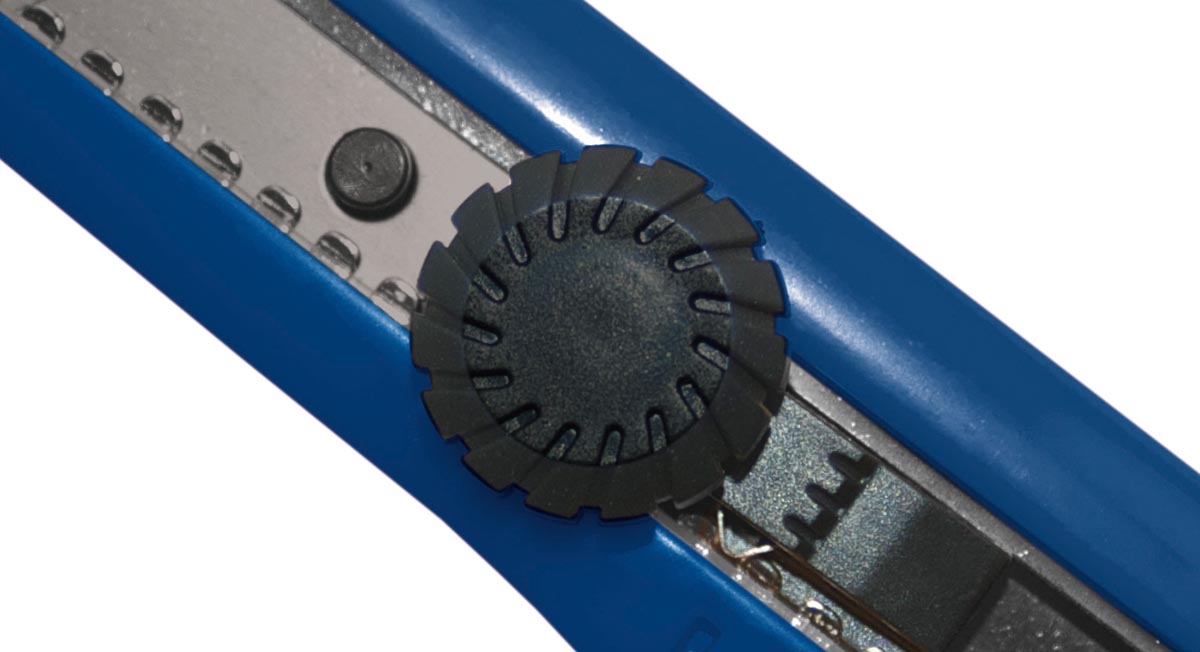Desq snijder, 18 mm, zwart/blauw met veiligheidswieltje