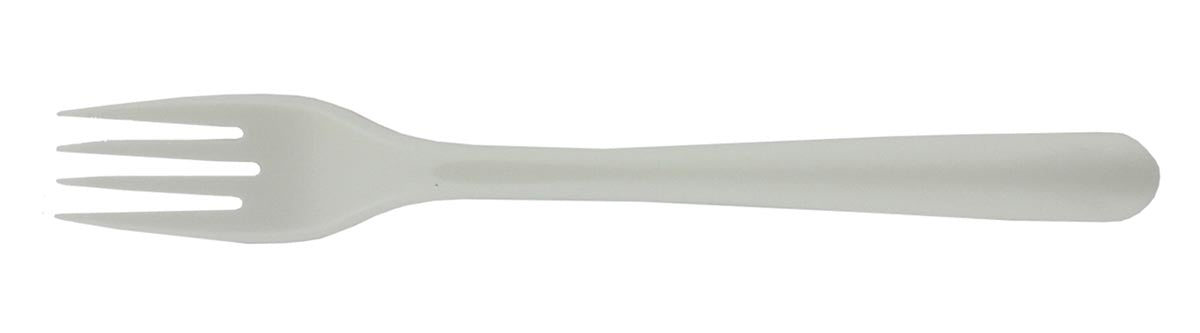 Vork van CPLA, 19 cm, Wit, Pak van 50 stuks