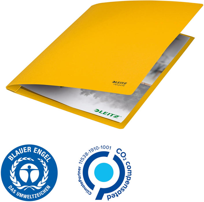 Leitz Recycle offertemap, karton, A4-formaat, geel met Blauwe Engel certificaat