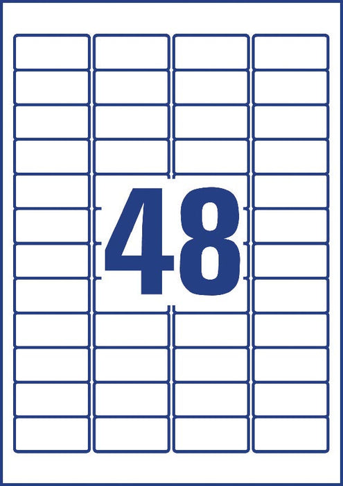 Avery verwijderbare weerbestendige etiketten Ft 45,7 x 21,2 mm (b x h), wit, doos van 960 etiketten