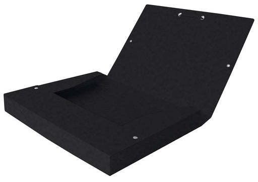 Elba elastobox Oxford Top File+ rug van 2,5 cm, zwart 12 stuks, OfficeTown