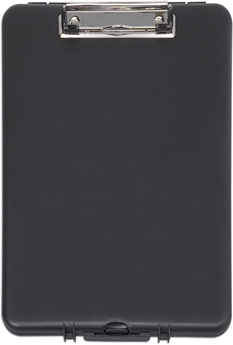 Klembordkoffer met clip-sluiting en opbergvak, zwart A4 formaat