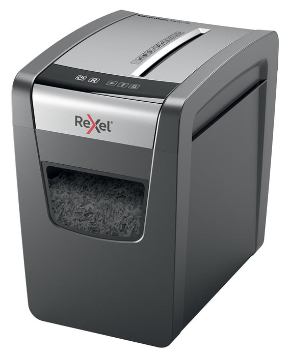 Rexel Momentum X410-SL Slimline papiervernietiger: Veilig en Efficiënt Versnipperen met Gemakkelijke Bediening!