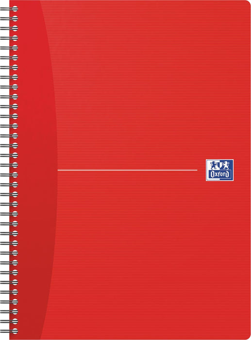 Oxford Office Essentials spiraalschrift, 180 bladzijden, ft A4, gelijnd, geassorteerde kleuren 5 stuks, OfficeTown
