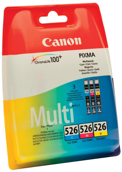 Canon inktcartridge CLI-526, 450 pagina's, OEM 4541B009, 3 kleuren