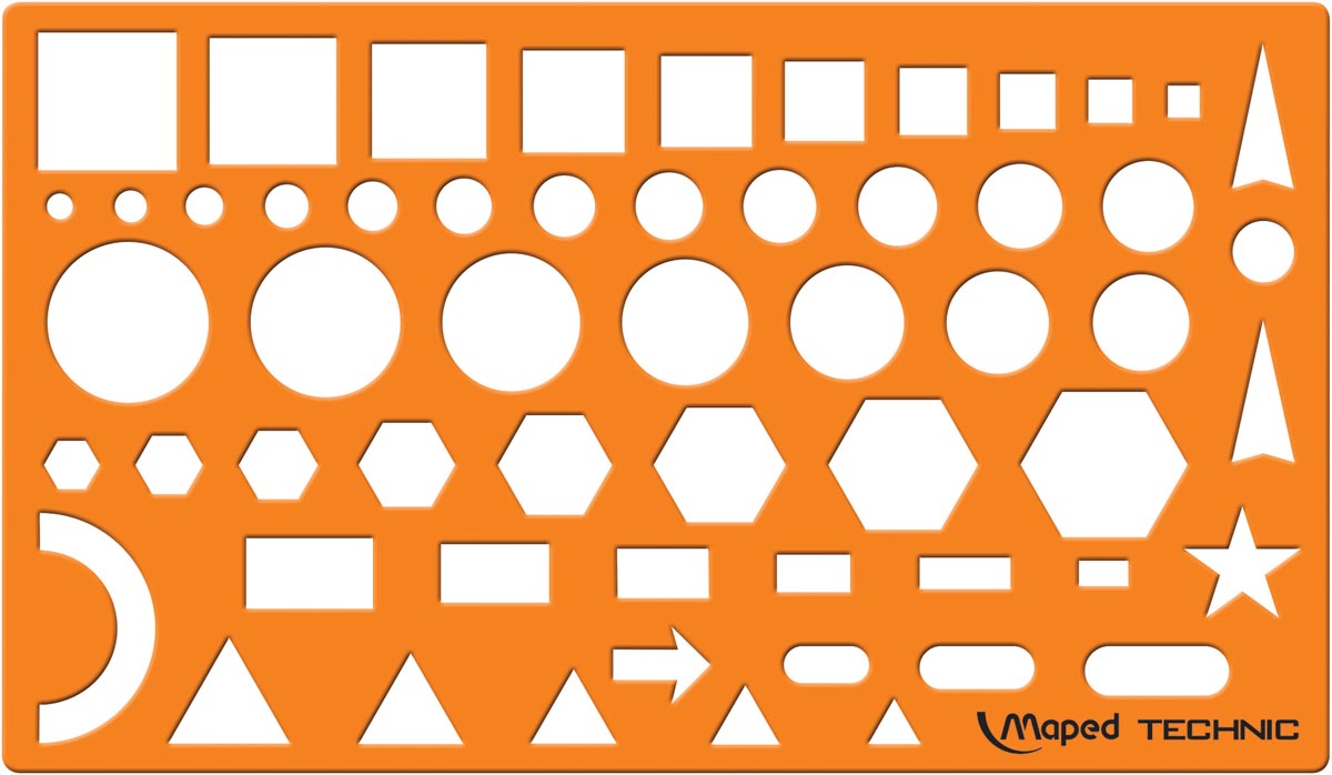 Maped geometrische sjabloon set van 20 stuks