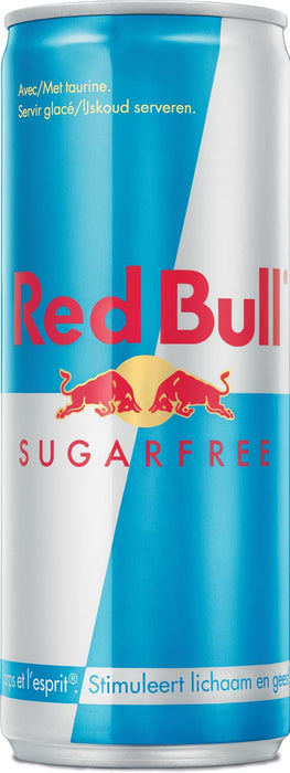 Red Bull Energie Drank, Suikervrij, Blik van 25 cl, 24 stuks