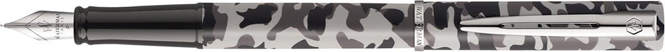 Waterman vulpen Allure camouflage fijne punt, inclusief 6 inktpatronen, op blister 6 stuks, OfficeTown